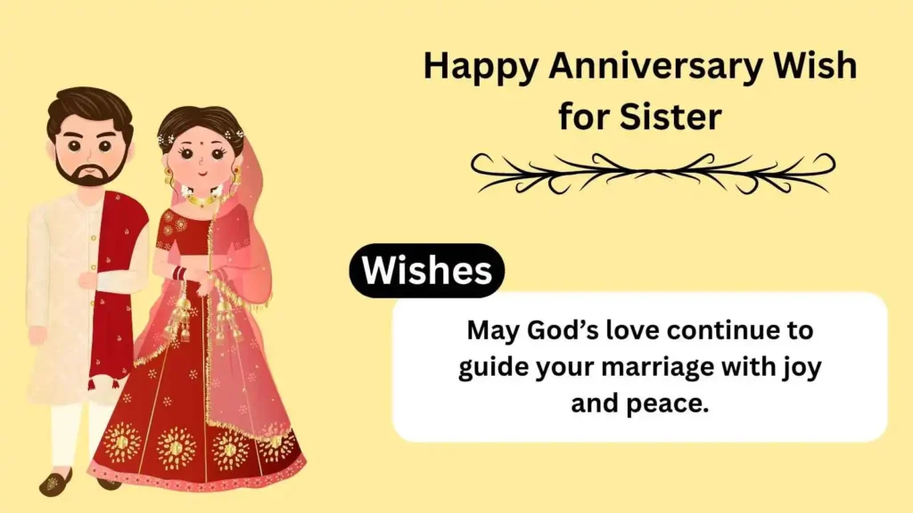 Happy Anniversary Wish for Sister