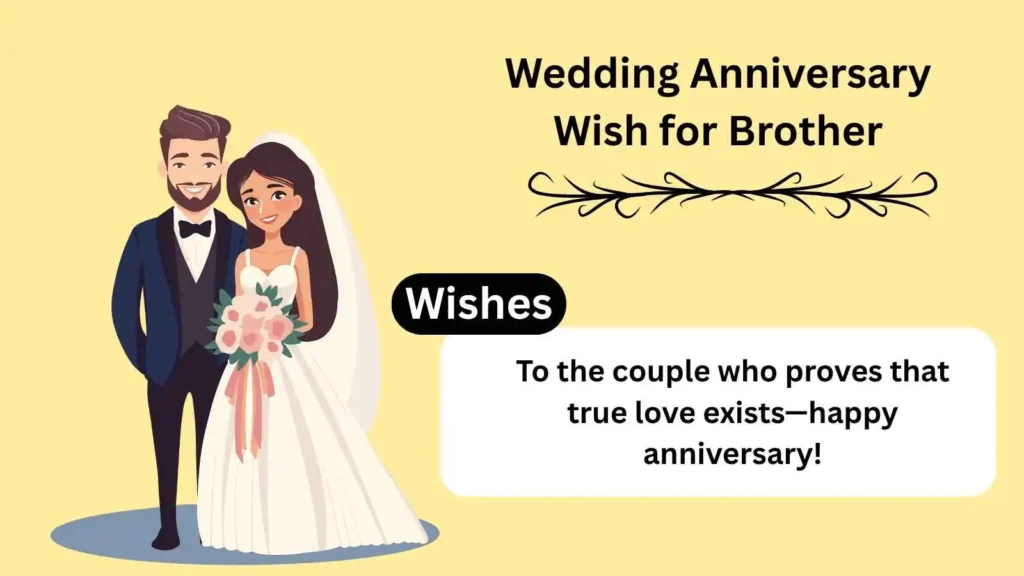 Wedding Anniversary Wish for Brother