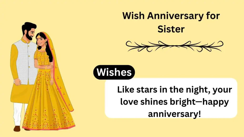 Wish Anniversary for Sister