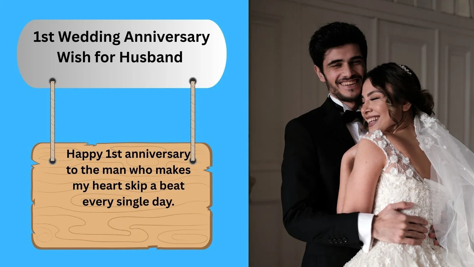 You are currently viewing 500+ Best 1st Wedding Anniversary Wish for Husband for 2025