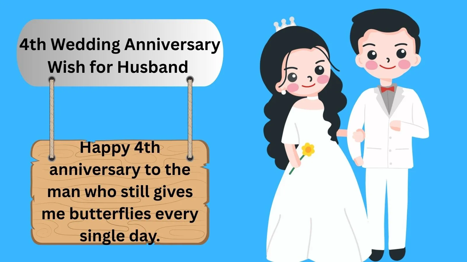 You are currently viewing 4th Wedding Anniversary Wish for Husband for 2025